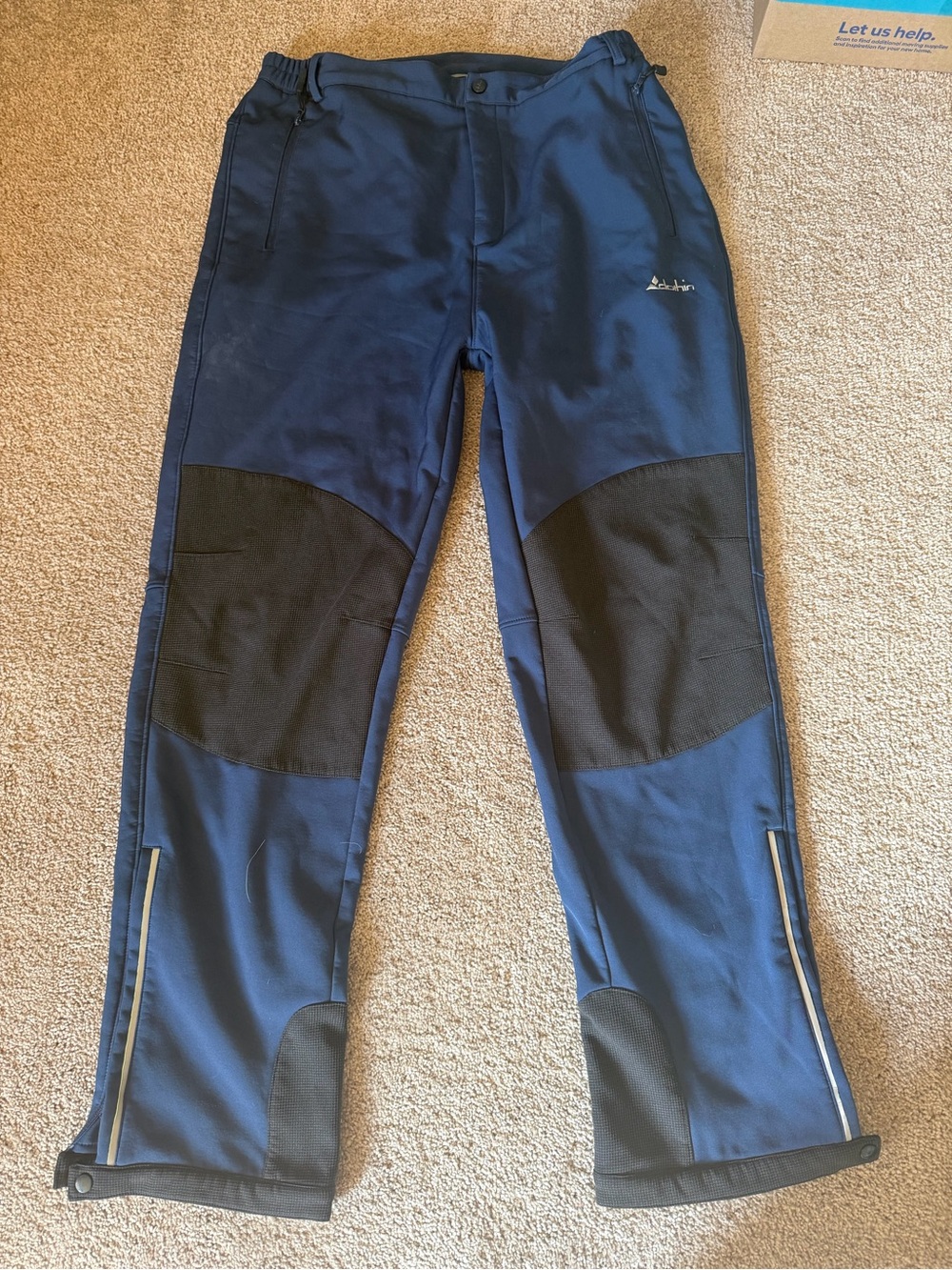 clothin Men's Insulated Pants Fleece Lined Snow Pants Softshell Size XL